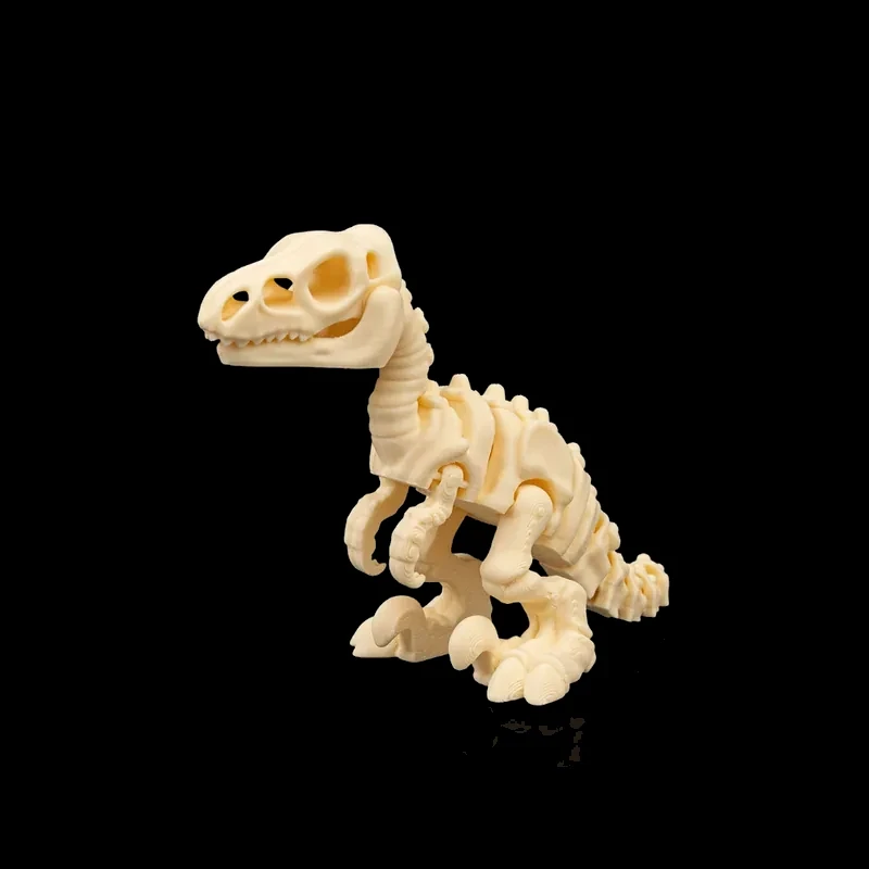 Velociraptor Esqueleto Articulado — foto real do produto impresso em 3D